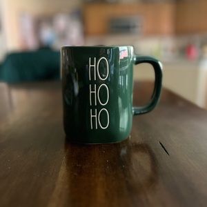 Rae Dunn Green HO HO HO large mug